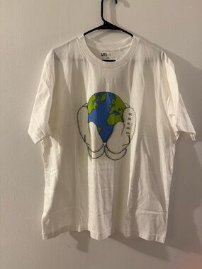 Unisex UT Graphic Earth Print White Tee